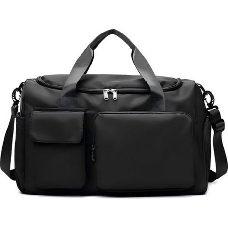 Bolsa Deportiva - Nylon Impermeable Con Compartimento Para Zapatos Y Separador Para Artículos Húmedos - 49x29x21 Cm - Morado (1/5)