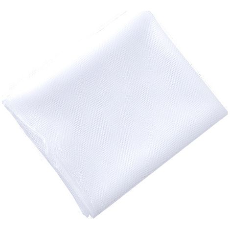 Sollbry Lot de 4 rideaux de fenêtre en maille blanche pour haut-parleur, 130 x 150 cm, adaptés à plusieurs fenêtres (1/4)