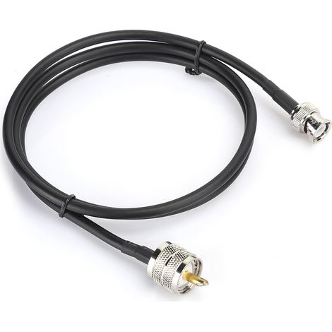 Adaptateur de câble coaxial UHF 1 m, connecteur PL259 mâle vers BNC mâle