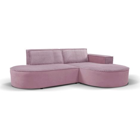 Modernes L-förmiges Designer-Ecksofa Modena Soft Rosa Rechts (1/2)