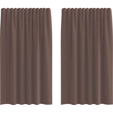 Maison Exclusive - Tende in Voile con Tasche per Aste 2 pz Marrone