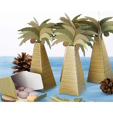 50pcs Coconut Tree Gift Boxes, Wedding Gift Boxes, Cardboard Gift Boxes, Empty Gift Boxes, Mini Kraft Candy Boxes, Chocolate, Birthday, Valentine' (1/5)