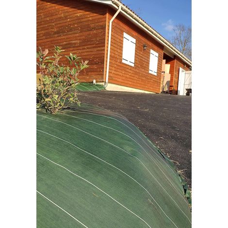 Toile de paillage tissée 130g/m2 – Largeur 1,38m – Longueur 10m – Résistante aux UV – Écologique pour contrôle des mauvaises herbes