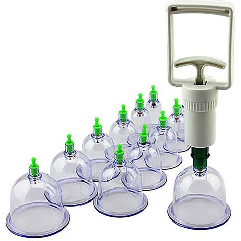 Cupping Set Professional Chinese Acupoint Cupping Massage Set 12 Cups (1/5)