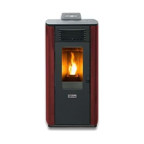 Stufa a pellet 10.1kw rossa fiorina90s-line riscaldamento (1/3)