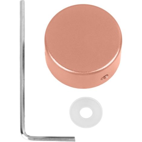 Embout de pédale en aluminium pour guitare électrique, protège-pointe à visser, capuchon d'orteil doré rose, lot de 6 (1/5)