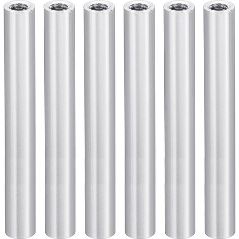 6Pcs Entretoise Filetée M3 en Aluminium 3x5x40mm Argent Métallisé (1/5)