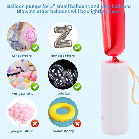 Pompa elettrica per palloncini a forma di animali lunghi, gonfiatore elettrico per palloncini da modellare magico, 7,3 PSI, per decorazioni fai da te per feste di compleanno, matrimoni e festival (1/4)