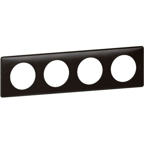 Legrand 068984 Céliane Metal 4-gang plate - Carbon finish