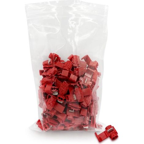 100 cosses rapides rouges, connecteurs électriques, 18-14 (1,5-2,5 mm)
