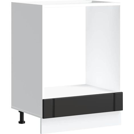 Maison Exclusive - Armario de horno Lucca negra madera reconstitu