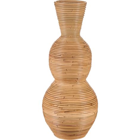Jarrón decorativo de ratán trenzado 70 cm estilo boho rústico florero natural Symi