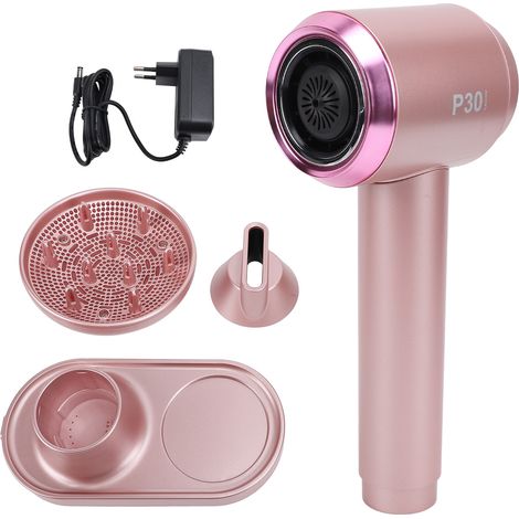 Sèche-cheveux portable sans fil 300 W à ions négatifs, air chaud/froid, rechargeable, avec contrôle de la température, pour la maison et les voyages, prise UE 100-240 V (1/5)