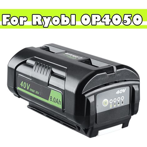 Remplacement de batterie 40V 8.0Ah OP4050 pour Ryobi OP4026 OP4030 OP4040 OP4060 Compatible avec broche de batterie Li-on pour outil sans fil (1/5)