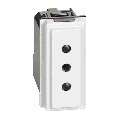 BTIKW4113 2P+T 10 A, 250 V AC Steckdose - 19 mm Mittenabstand ø 4 mm