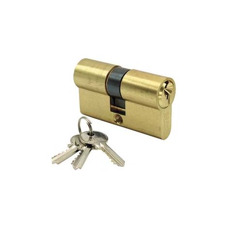 CILINDRO INFILARE SAGOMATO UNIVERSALE OTTONE LUCIDO 2300/U- - mm.80 decentrato (35+45) - 2 pezzi IBFM