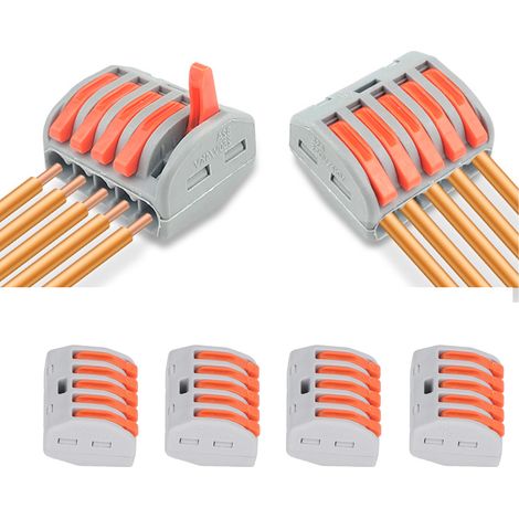 PCT-215 Drahtverbinder, kompakter 5-poliger Einzugsstecker, orange (1/5)
