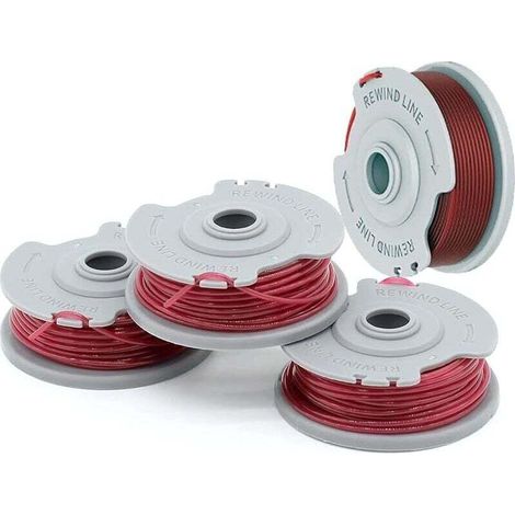 Lot de 4 Bobines Fil de Rechange pour Coupe-Bordures Gardena Modèles 9844 9845 9824 – Diamètre 1,6 mm Longueur 10 m - KZQ