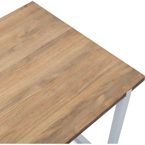 Mesa de comedor Uley 160x80x75cm Blanca en madera maciza de pino acabado vintage estilo industrial Box Furniture (1/5)