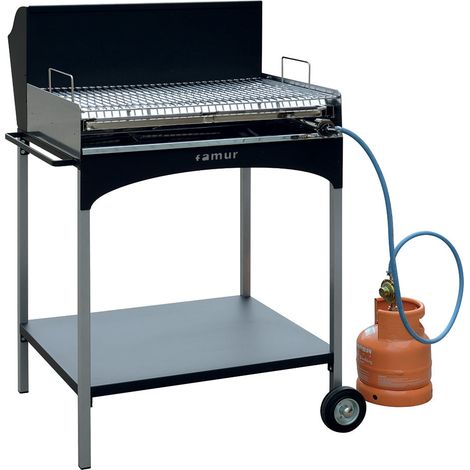 Barbecue Multiuso Legna Carbonella Gas Griglia in Acciaio Famur BK 8 Eco Gas