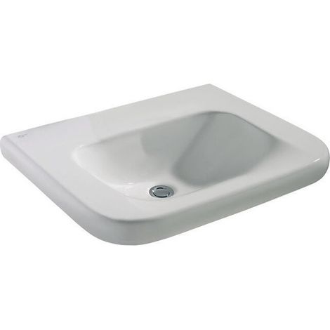 Lavabo CONTOUR 21 accessible aux fauteuils roulants, 650 x 555 x 175 mm sans trou pour robinetterie et trop-plein blanc IDEAL STANDARD