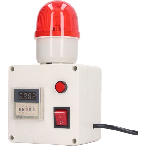 Sirène d'alarme temporisée avec avertisseur sonore et lumineux de 90 dB, prise UE 220 V pour la sécurité industrielle (1/5)