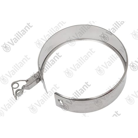 VAILLANT Abrazadera, 125 x 39 (acero inoxidable) Sistema 80/125 PP, sistema de fachada Vaillant-Nr. , 0020059481