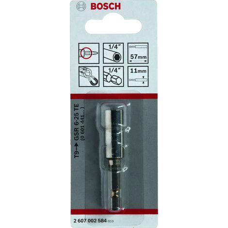 Support universel Bosch, 1/4, 57 mm, 11 mm, (en association avec la butée de profondeur T9) - 2607002584