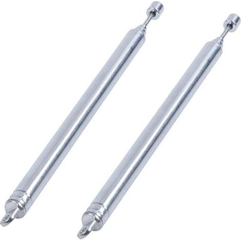 Antena de extensión para radio AM, FM y TV de 7 secciones, 66 cm de largo (2 unidades) -Crezuo