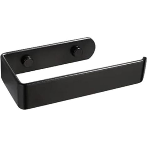 1 pièce 15 CM Porte Papier Toilette Alliage d'aluminium Mat, Support Derouleur Papier Toilette Murale Perçage avec Vis Fixes, Noir (1/4)
