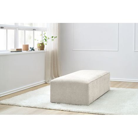 BOBOCHIC - Pouf pour canapé modulable MEGEVE tissu texturé Beige (1/5)