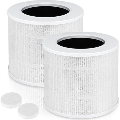 Lot de 2 filtres rechange LEVOIT Core Mini-RF 3 en 1 H13 HEPA charbon actif (1/4)