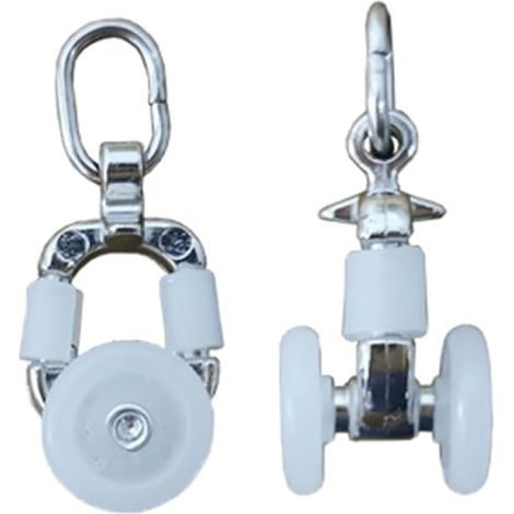 Gadpiparty Lot de 20 glissières de rail à double roue avec rouleaux intelligents en alliage pour un fonctionnement fluide et stable des rideaux (1/5)