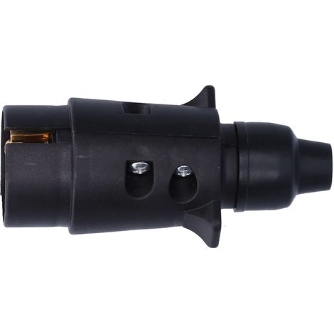 Connecteur fiche 12V 7 broches pour remorque, prise de traction standard européenne, barre d'attelage en laiton (1/5)