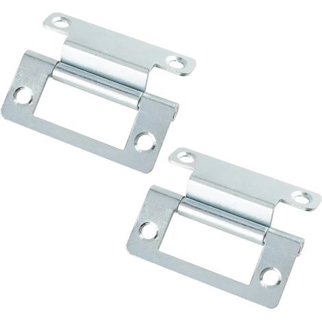 Lot de 2 charnières pliables pour porte de chambre, boîte à outils, placard, armoire, boîte en bois. Accessoires en métal résistant et facile à installer. Dimensions : 50 x 23 x 10 mm. (1/5)