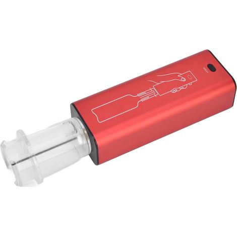 Ouvre-bouteille électrique en alliage d'aluminium, rechargeable par USB, tire-bouchon automatique avec coupe-capsule, idéal pour les fêtes et les restaurants (rouge). (1/5)