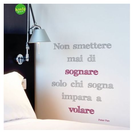 Sticker sognare volare Crearreda adesivo murale frasi famose natura geometrie fantasie 47X67 CM