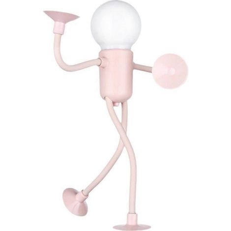 Lampe de chevet rose à monter soi-même, en forme de sportif, idéale pour la chambre, la salle de bain et la décoration de Noël. Lampe d'ambiance pour bureau ou chambre. (1/5)