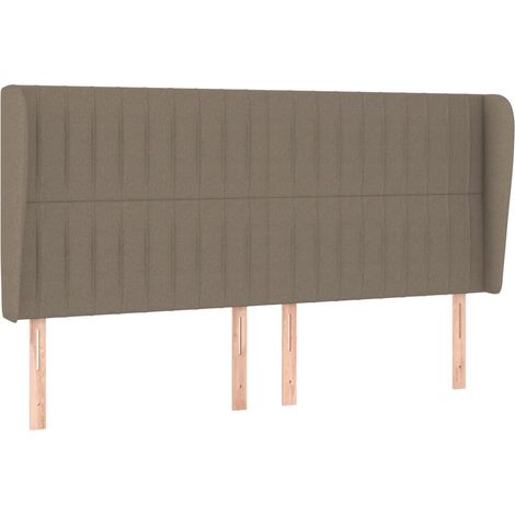 Maison Exclusive - Testiera ad Orecchio Tortora 183x23x118/128 cm in Tessuto (1/5)