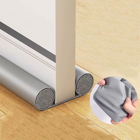 Tre strisce di tenuta per porte antivento grigie, antipolvere e insonorizzanti, adatte per doppie fessure delle porte, realizzate in pelle PU, disponibili in bianco, b (1/5)
