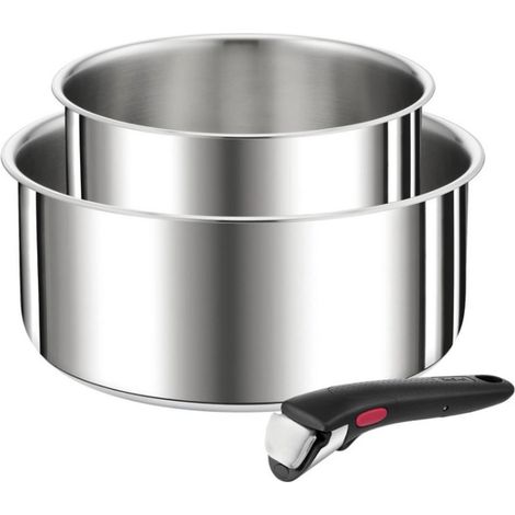 Set mit 2 edelstahltöpfen 16/20 cm + griff - Tefal - L9739302