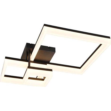 LED Deckenleuchte Wohnzimmerlampe Schlafzimmerleuchte schwarz SMD 32W B 65 cm