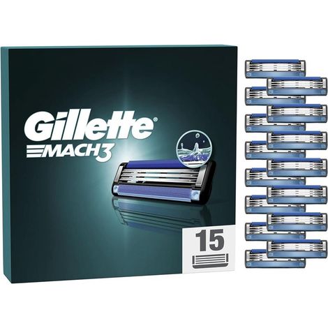 GILLETTE MACH3 LAMETTE DI RICAMBIO PER RASOIO DA UOMO RASOI A 3 LAME RICAMBIO PER RASOIO PIÙ FORTI DELL’ACCIAIO (1/4)