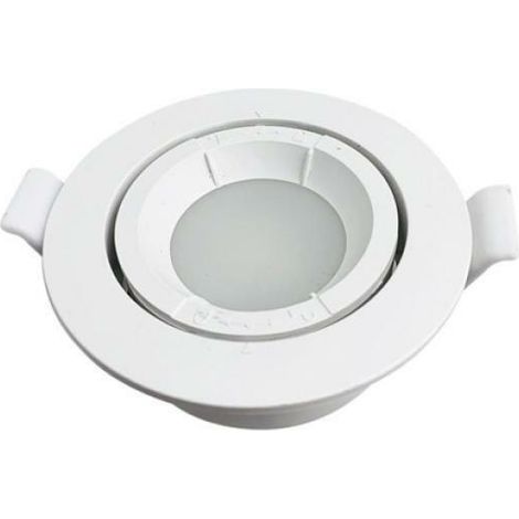 Porta lampada gu10 ghiera da incasso orientabile rotondo bianco kit 10 pezzi