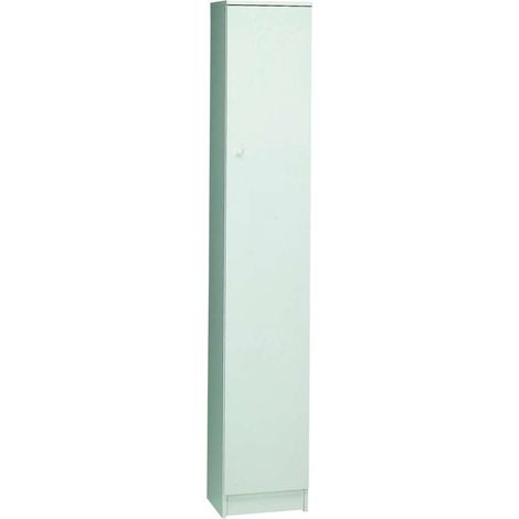 Colonna armadio multiuso 1 anta con ripiani regolabili Utility - Bianco