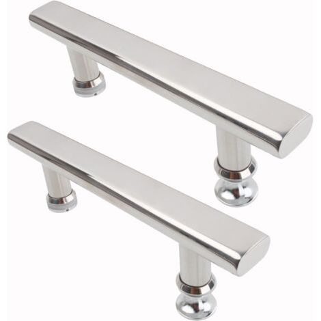 2 PCS poignées de porte de douche en acier inoxydable, distance entre les trous 145 mm, pour salle de bain et cuisine
