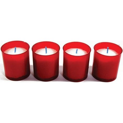 Lumino Votivo con Bicchiere Confezione da 4pz (1/2)