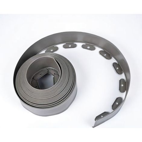 Banda de borde de jardín gris 6 cm 1 m 5 pc (1/5)