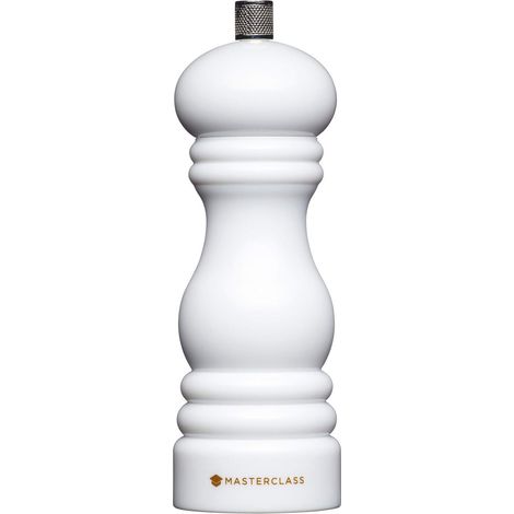 KitchenCraft MasterClass Macinapepe e sale con coperchio intercambiabile, plastica, bianco, 12 cm (1/2)