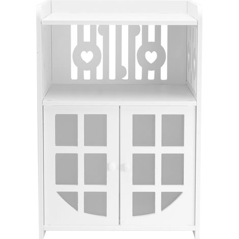 Étagère d'angle sur pied, étagère de rangement étanche pour salle de bain, meuble bas, multifonction (1/3)
